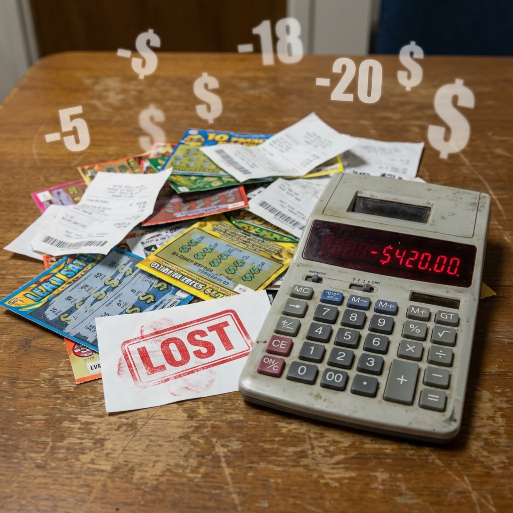 宝くじの結果に落胆